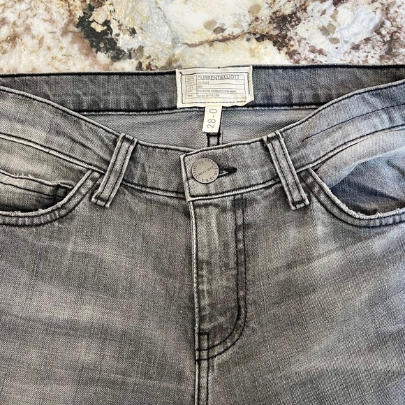 Current/Elliot The Moto Ankle Skinny Jeans in Gutter Grey ~ Size 28 - Picture 8 of 11
